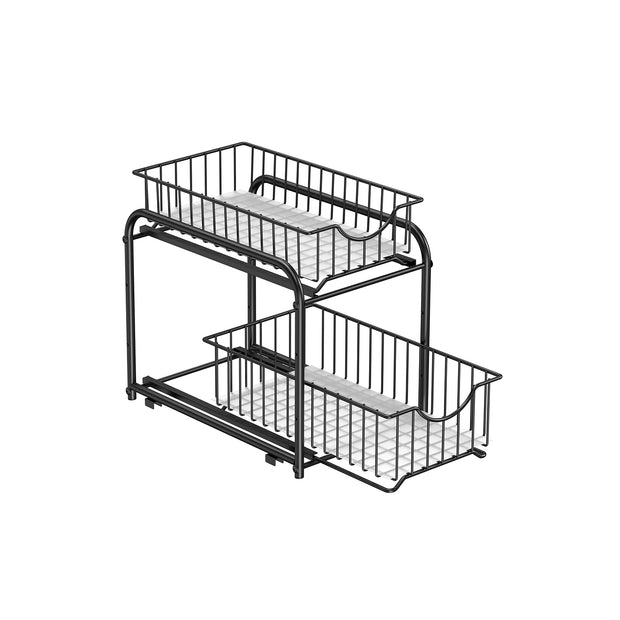 Köksskåpsskåp – stapelbar – stål – klassisk svart
