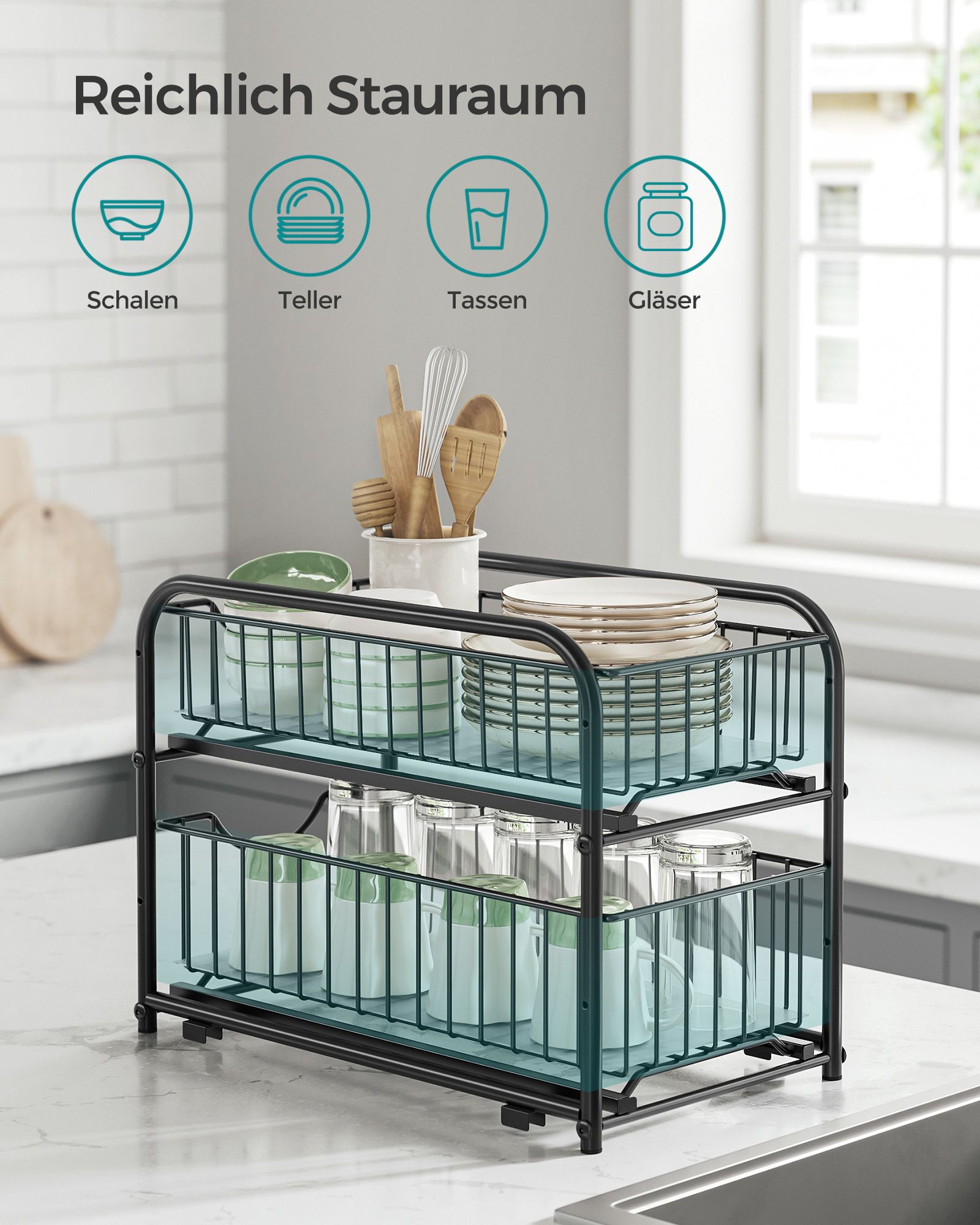 Kitchen Casting Organizer - Stackbar - Classic Black