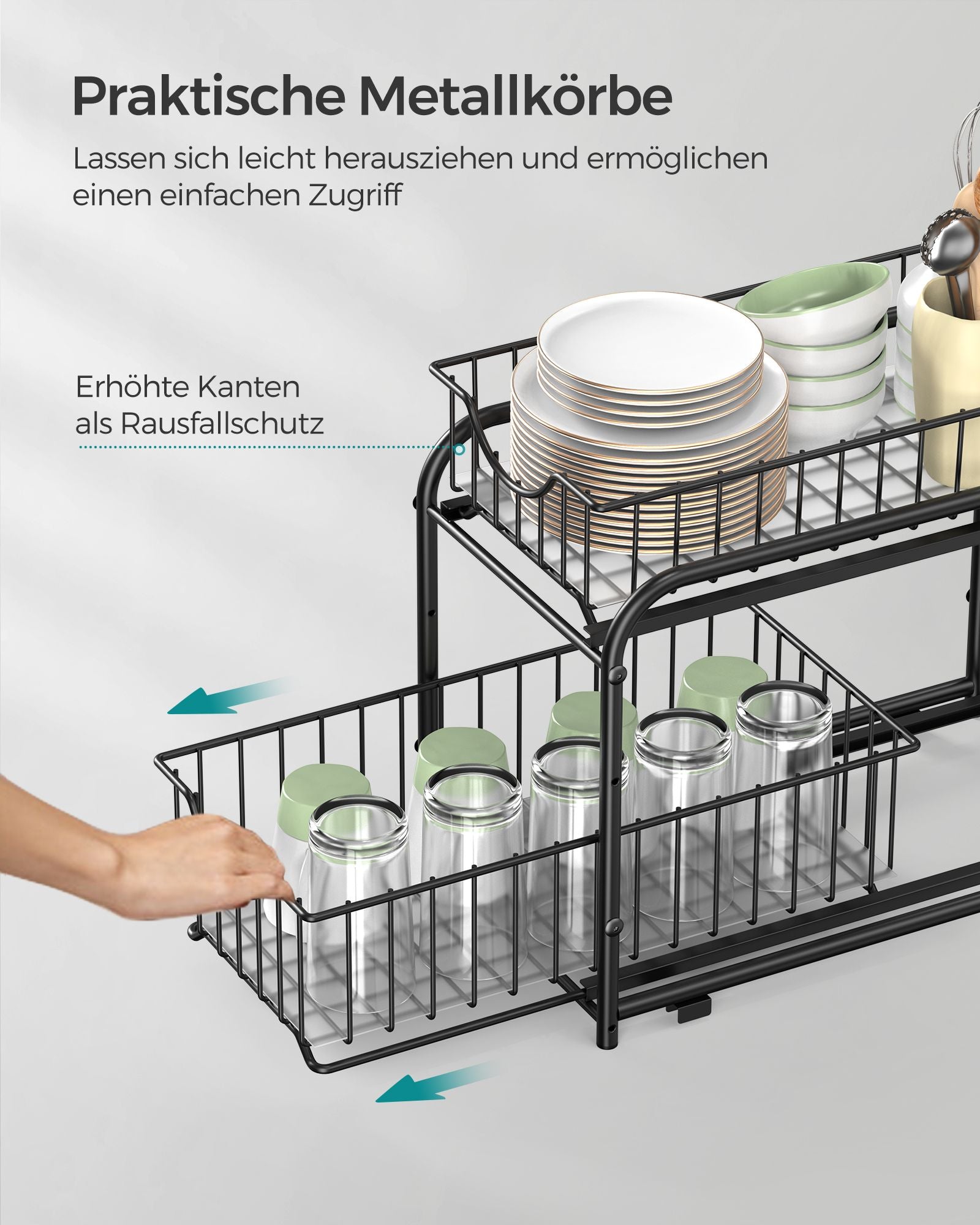 Kitchen Casting Organizer - Stackbar - Classic Black