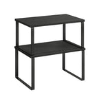 Örtställen - Köksplankor - Köksarrangörer - Uppsättning av 2 - Metallram - White / Naturel