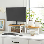 Örtställen - Köksplankor - Köksarrangörer - Uppsättning av 2 - Metallram - White / Naturel