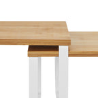 Örtställen - Köksplankor - Köksarrangörer - Uppsättning av 2 - Metallram - White / Naturel