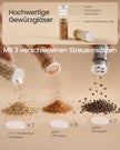 Draaibaar Kruidenrek - 20 Potjes - Met Etiketten - Mat Wit-Naturel Beige