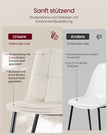 Eetkamerstoelen – Set van 2 – Fluweel – Metalen Poten – Greige