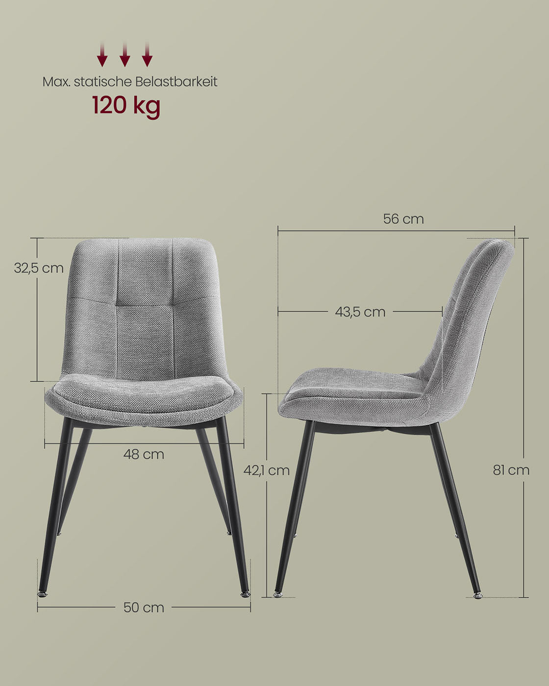 Matsalsstolset – Dubbelkudde – Dove Grey