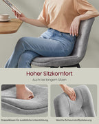 Matsalstol 2 stycken - dubbel kudde - duvagrå - set