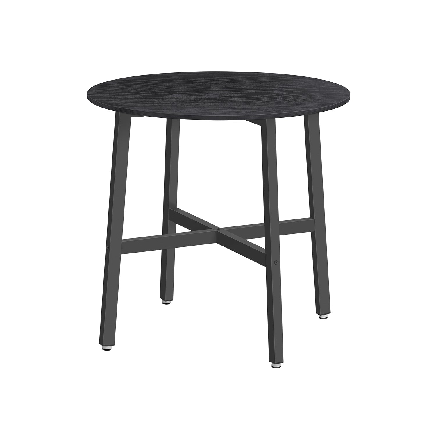 Runt matbord – Industriell design – Vintage brun/svart