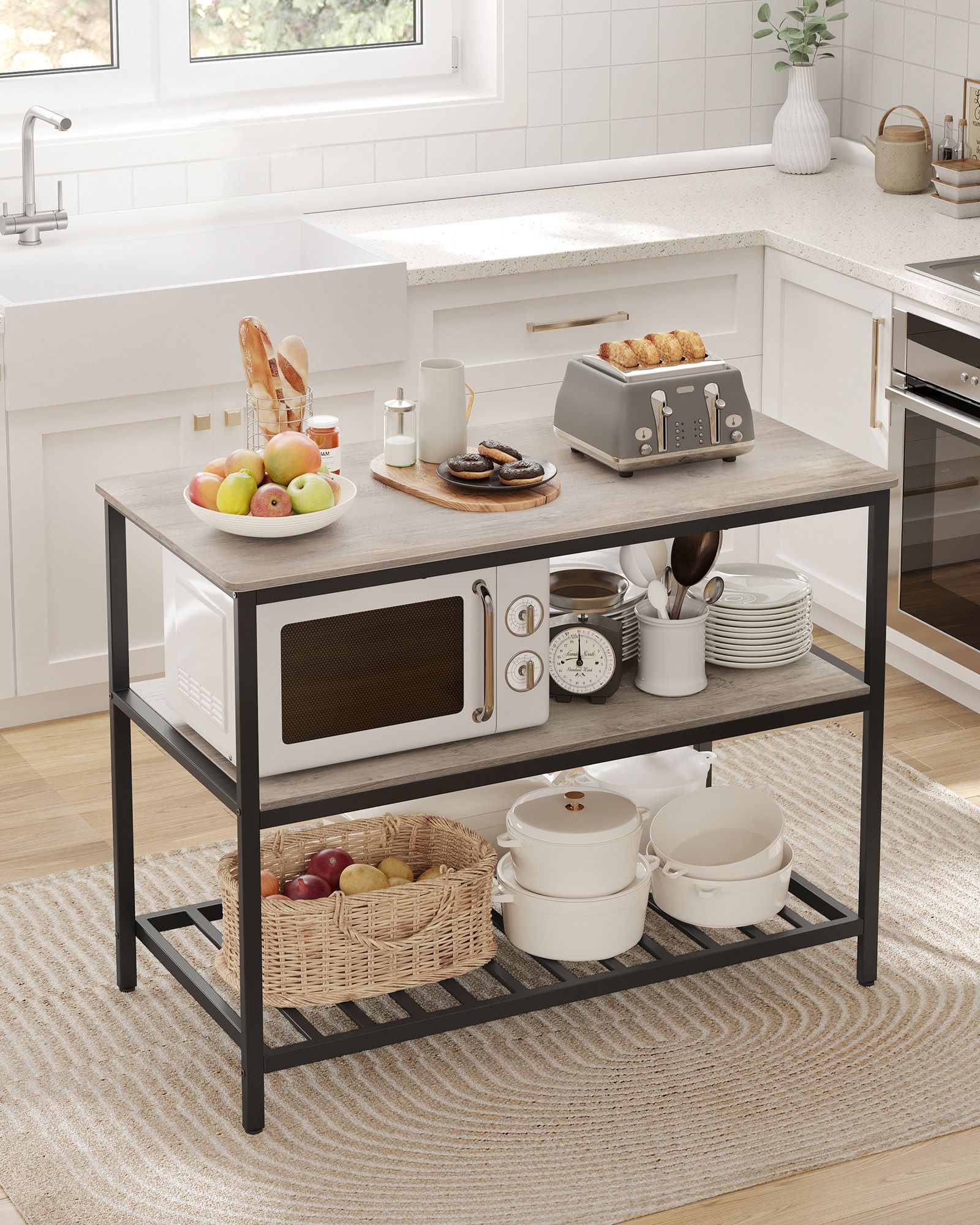 KitchenPlank - 3 nivåer - 60 × 120 × 90 cm - Industriell design