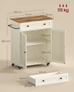 Keukenkast - 40 x 78,5 x 89,2 cm - Wolkenwit-Honingbruin - 45 kg werkblad capaciteit - 25 kg verstelbare plank capaciteit - 25 kg kastonderstel capaciteit - 10 kg lade capaciteit - 115 kg totale capaciteit