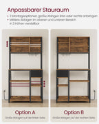 Kitchenplank 40 x 80 x 180,4 cm vintage brun-bläck svart