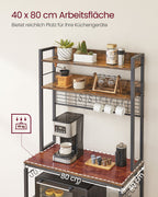 Kökshylla-med uttag och rutnätplatta-vintage brun-svart