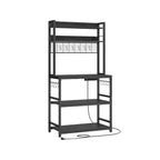 Kökshylla-med uttag och rutnätplatta-vintage brun-svart