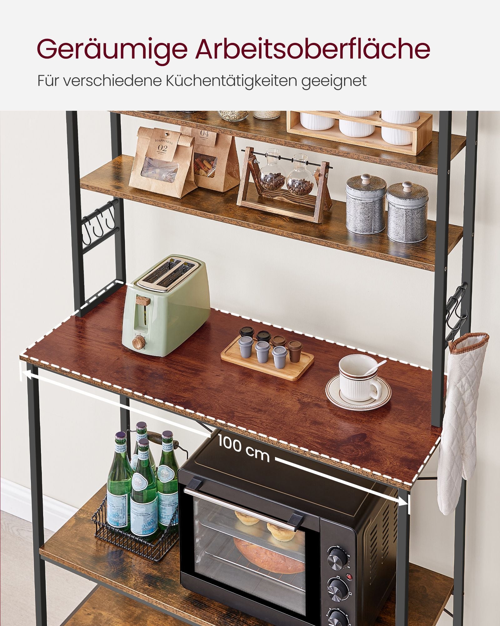 KitchenPlank - Industrial Design - Vintage Brown & Black