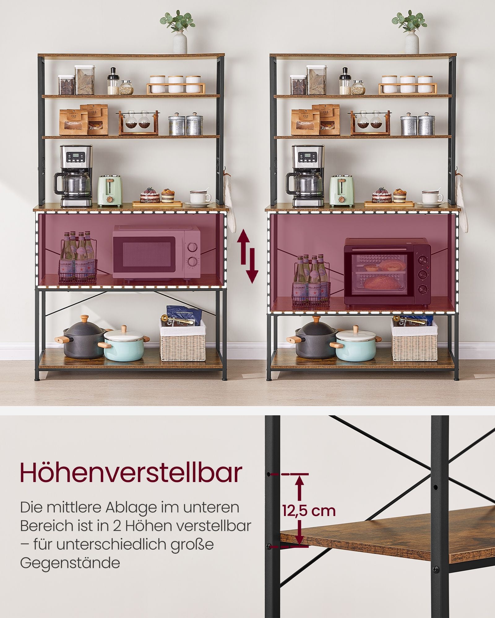 KitchenPlank - Industrial Design - Vintage Brown & Black