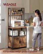 Kökshylla – Med uttag och krokar – Trä – Praktiskt förvaringsutrymme