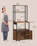 Kökshylla – Med uttag och krokar – Trä – Praktiskt förvaringsutrymme