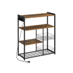 Kökshylla med uttag - Vintage Brown & Ink -Black - Multifunktionell