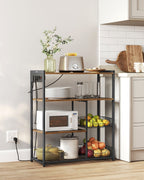 Kökshylla med uttag - Vintage Brown & Ink -Black - Multifunktionell