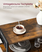 Kökshylla med uttag - Vintage Brown & Ink -Black - Multifunktionell