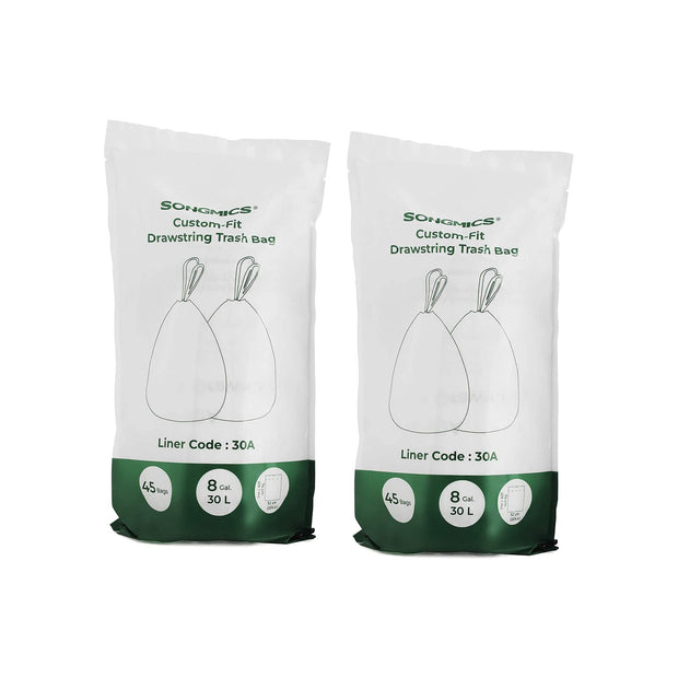 Sopsäckar – Med dragsko – 30L – Vit