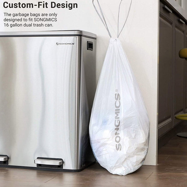 Sopsäckar – Med dragsko – 30L – Vit