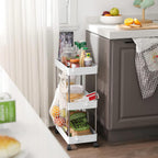 Kökvagn - med 3 nivåer - förvaringsbil - vit