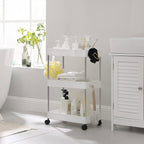 Kökvagn - med 3 nivåer - förvaringsbil - vit