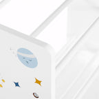 Barnskåp - Bokhylla för leksaker - 9 Fleece Storage Boxes - White/Blue