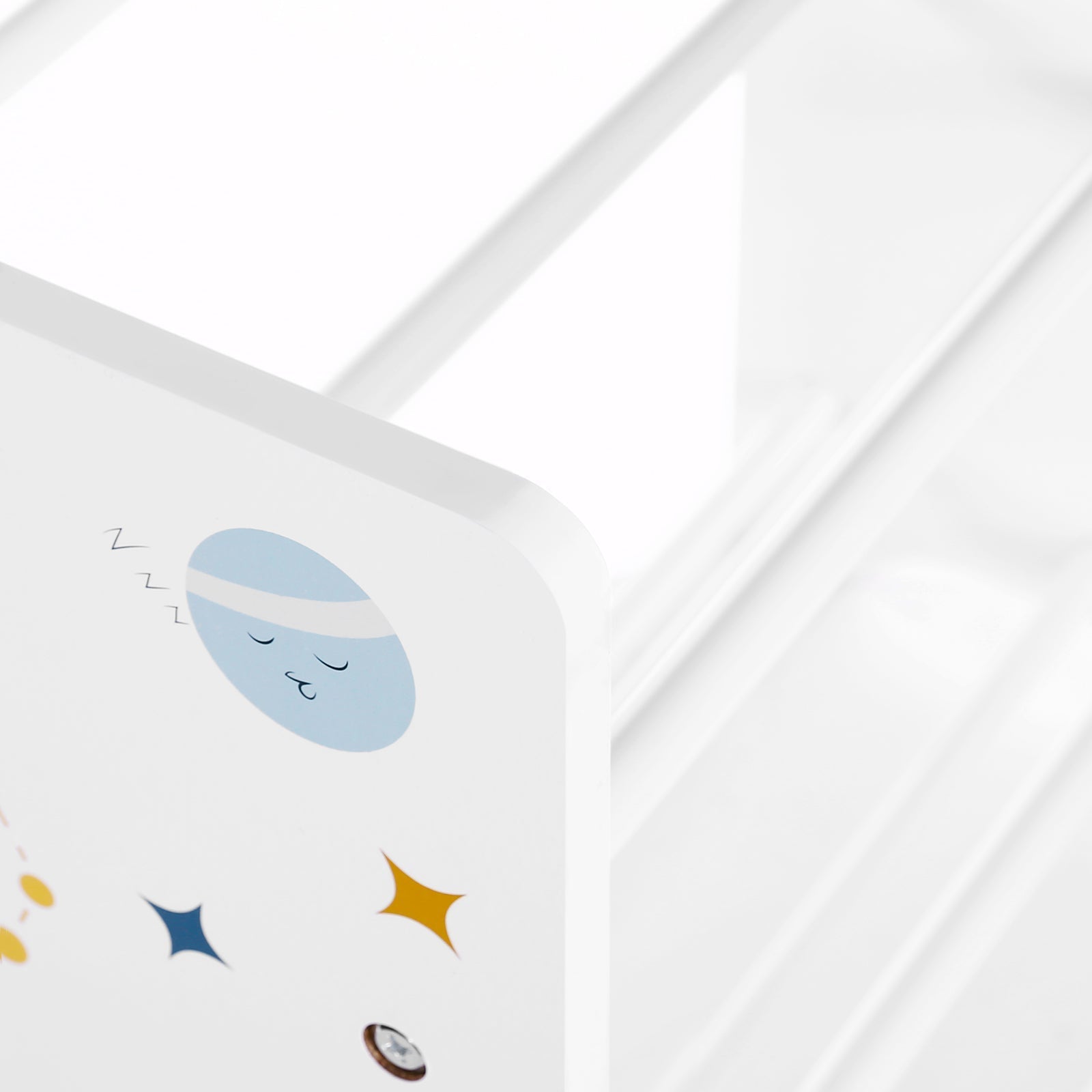 Barnskåp - Bokhylla för leksaker - 9 Fleece Storage Boxes - White/Blue
