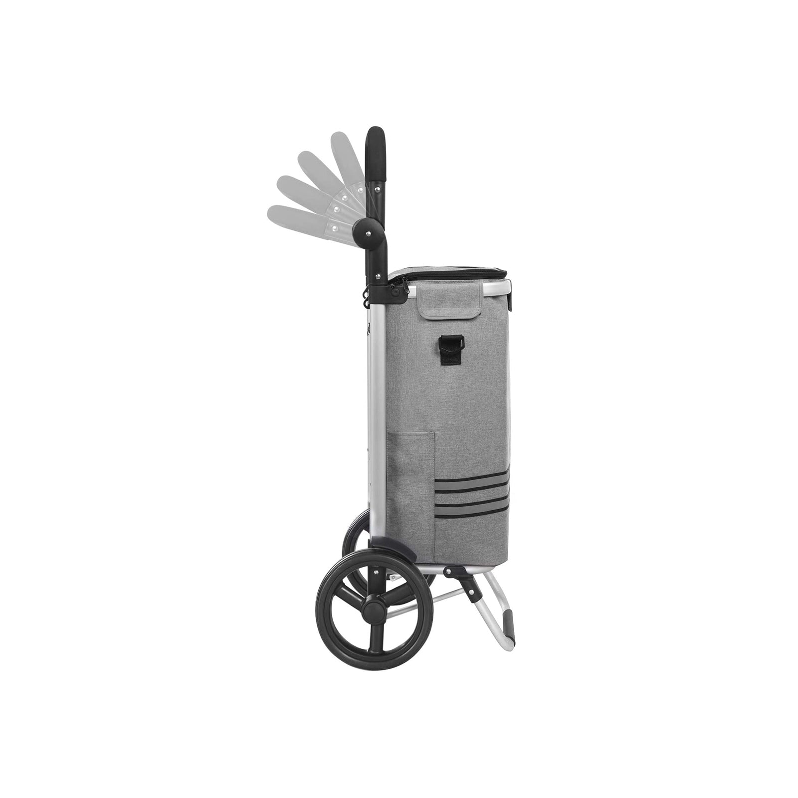 Livsmedelsvagn - Fällbar - med kylskåp - Robust design - Gray