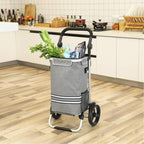 Livsmedelsvagn - Fällbar - med kylskåp - Robust design - Gray
