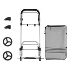 Livsmedelsvagn - Fällbar - med kylskåp - Robust design - Gray