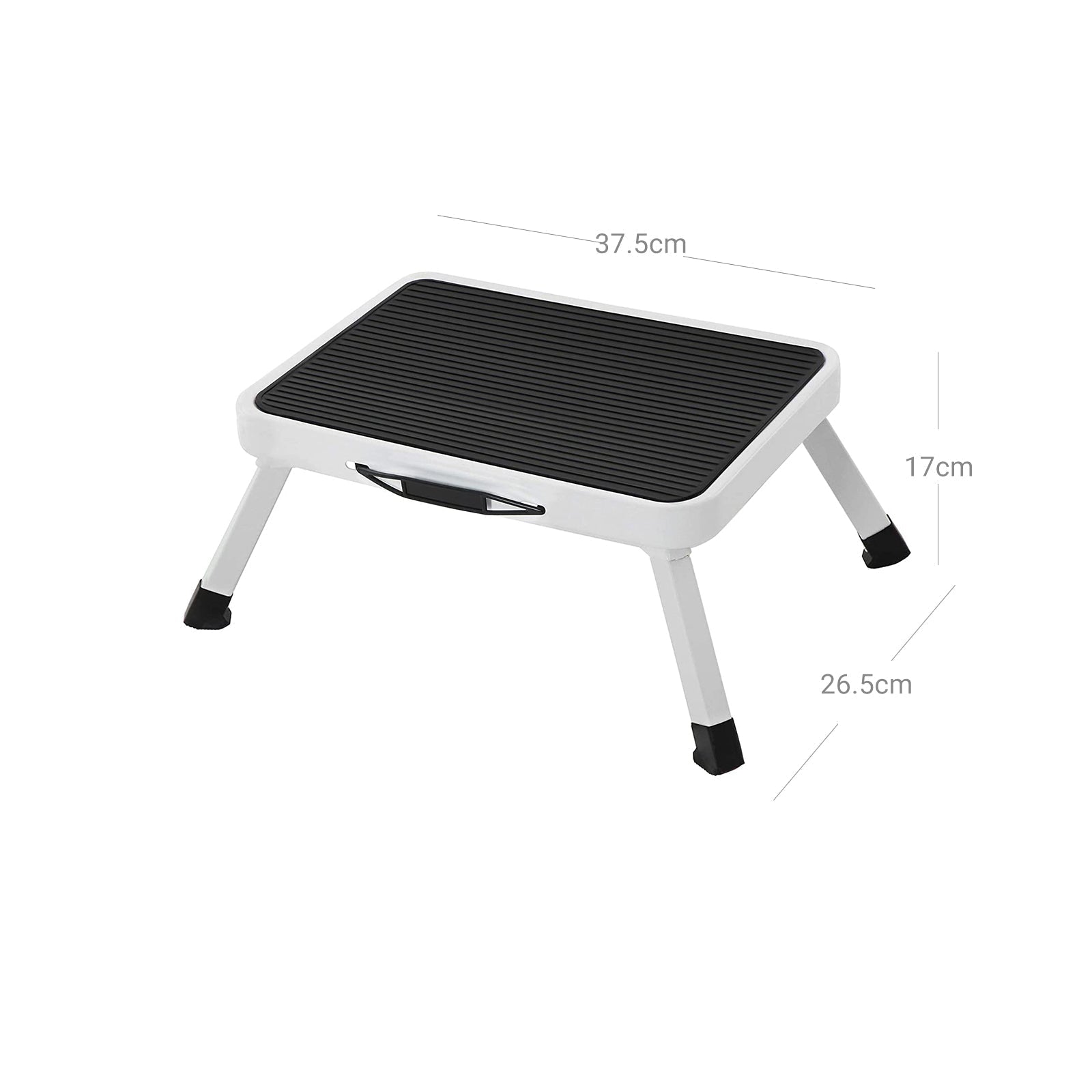Foldbar trappa - med icke -slipmatta - upp till 150 kg - vit