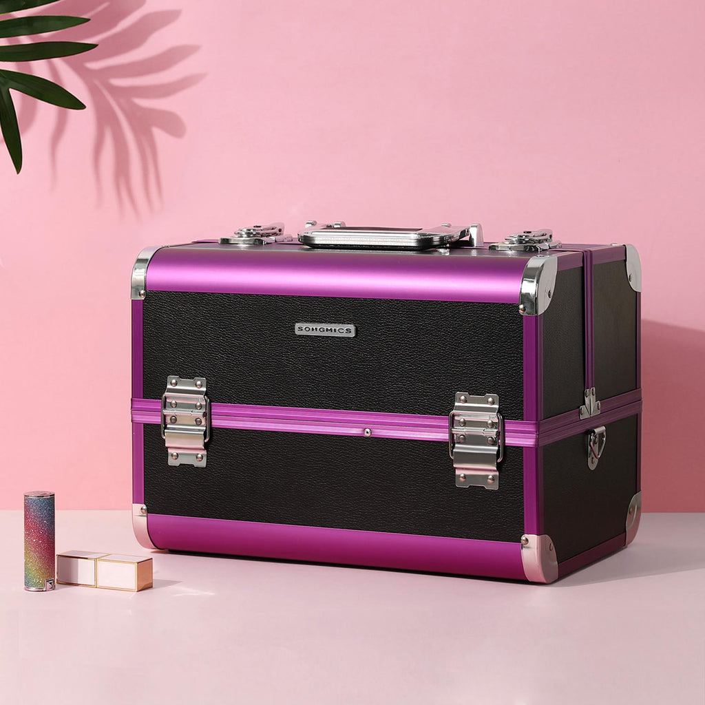 Makeup Bag-Small-svart och lila
