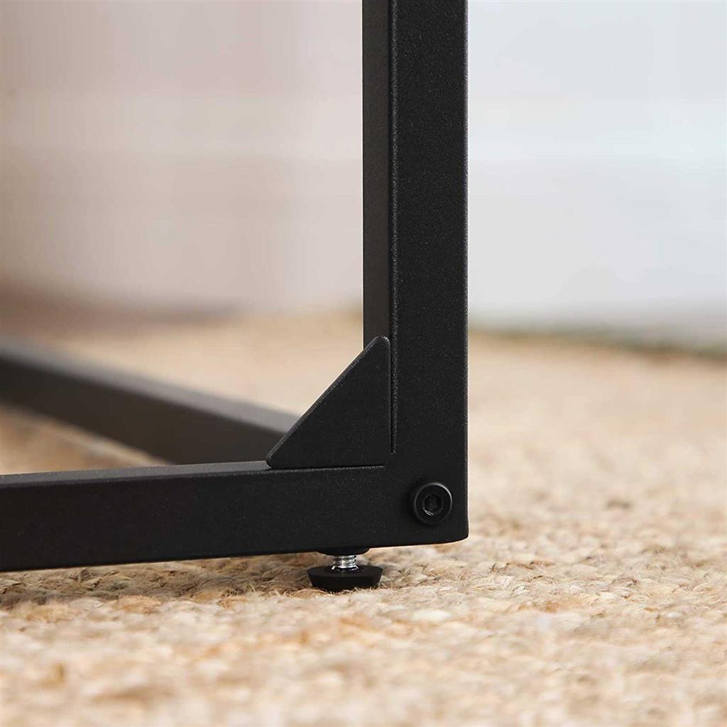 Sidobord – Vintage look – Metallstomme – Brun/Svart