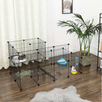 Animal Cage - Rabbit Cage / Cavia Cage - Animal Hob - Svart