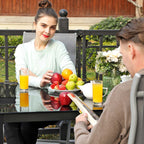 Garden Chair - Folding Chair - Aluminium Frame - Upp till 150 kg lastkapacitet - Grå
