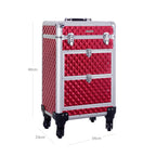 Make-Up Trolley-Aluminium Cosmetic Case-Red