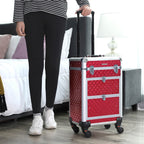 Make-Up Trolley-Aluminium Cosmetic Case-Red