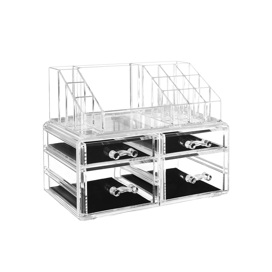 Make-Up Organizer-4 Drawers-Transparent