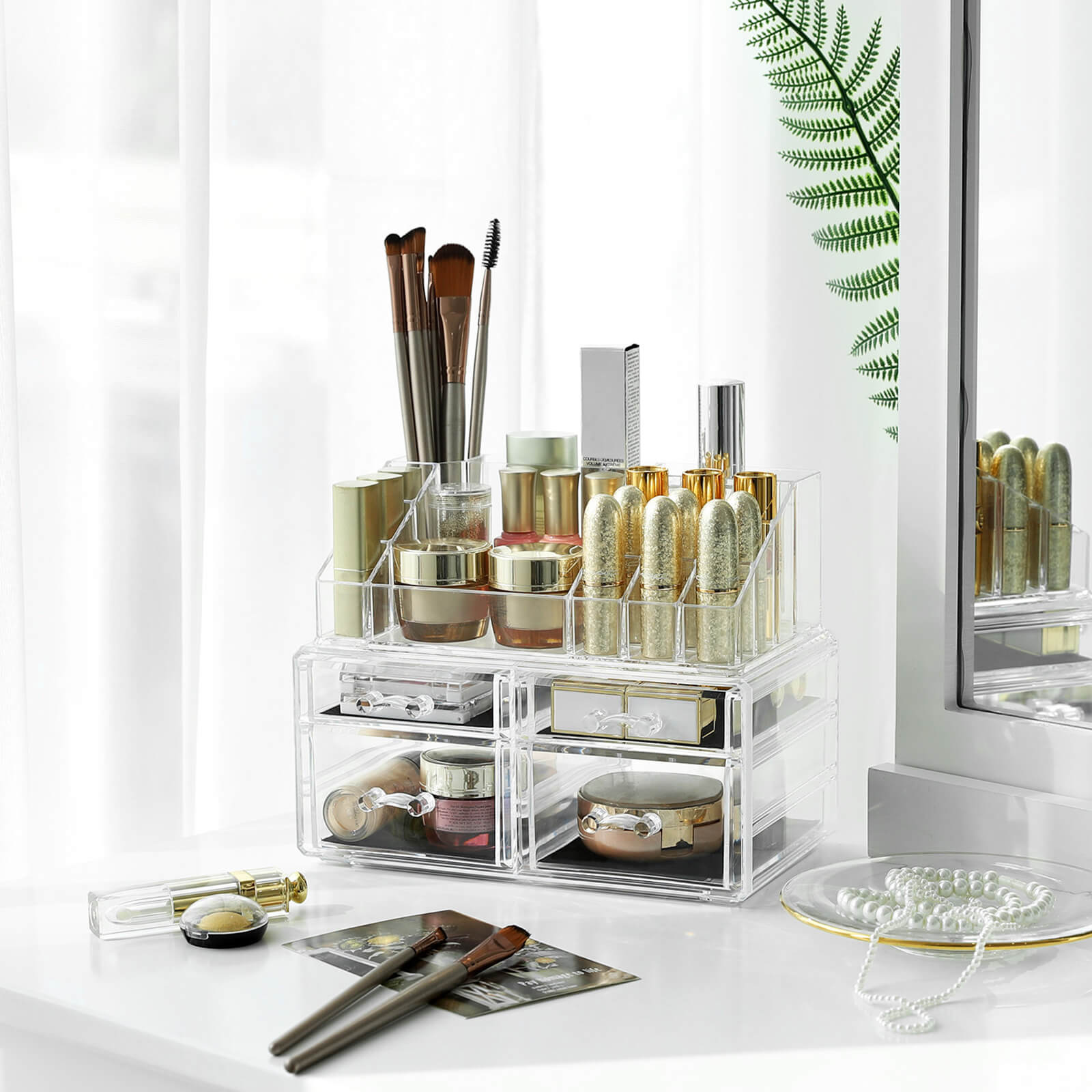 Make-Up Organizer-4 Drawers-Transparent