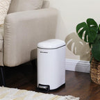 TRASH - STEEL COSMETICS BOX - 10 L - Med inre hink - Softclose - White