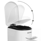 TRASH - STEEL COSMETICS BOX - 10 L - Med inre hink - Softclose - White