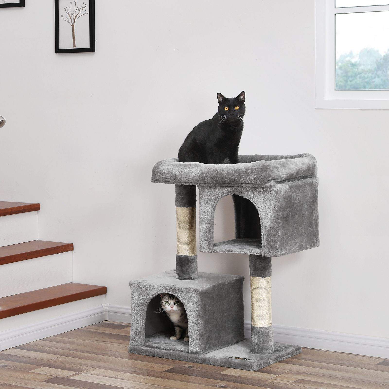 Scratching Post - Cat Pole - Cat House - Light Grey