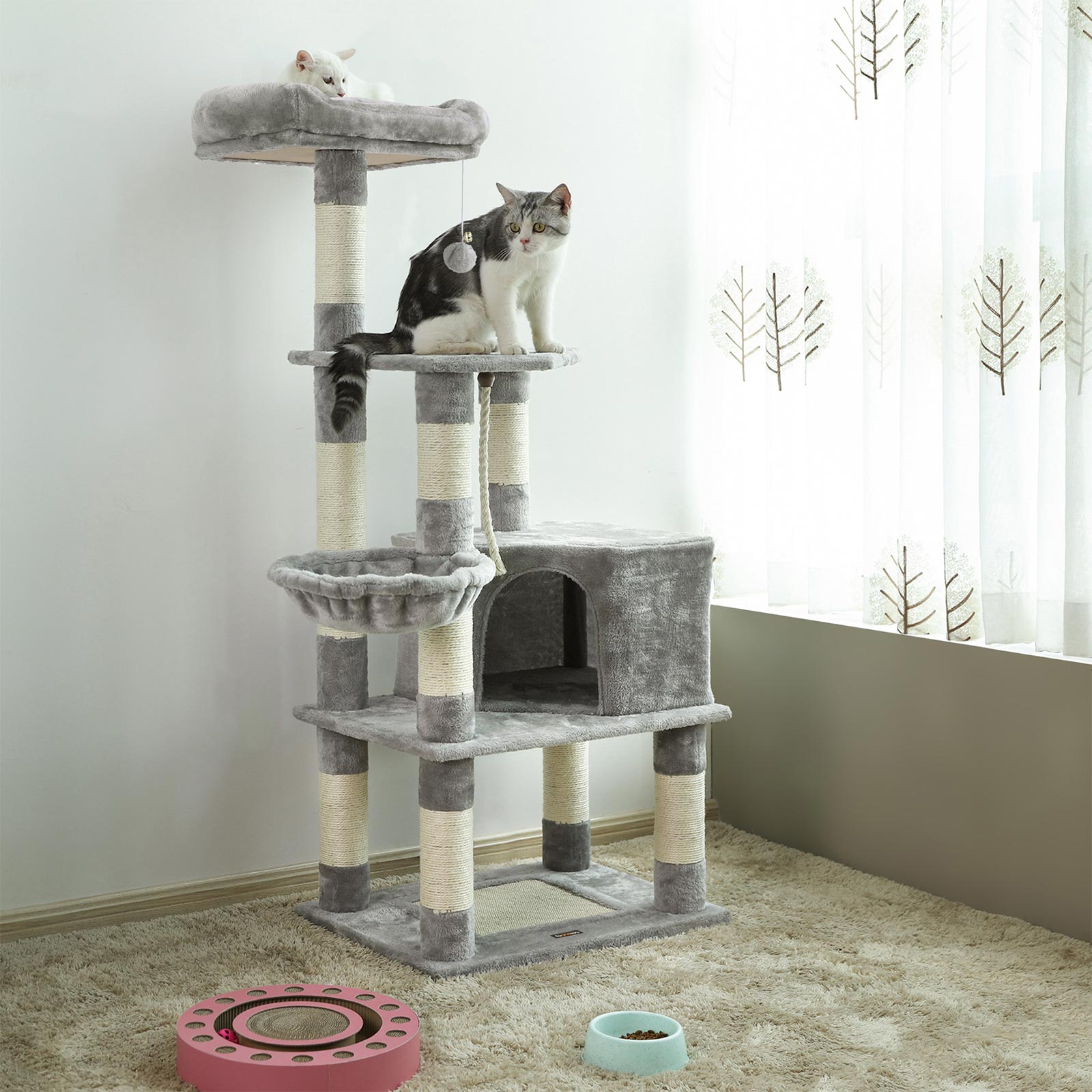 Cat House - Cat Toys - Cat Tree - Light Grey