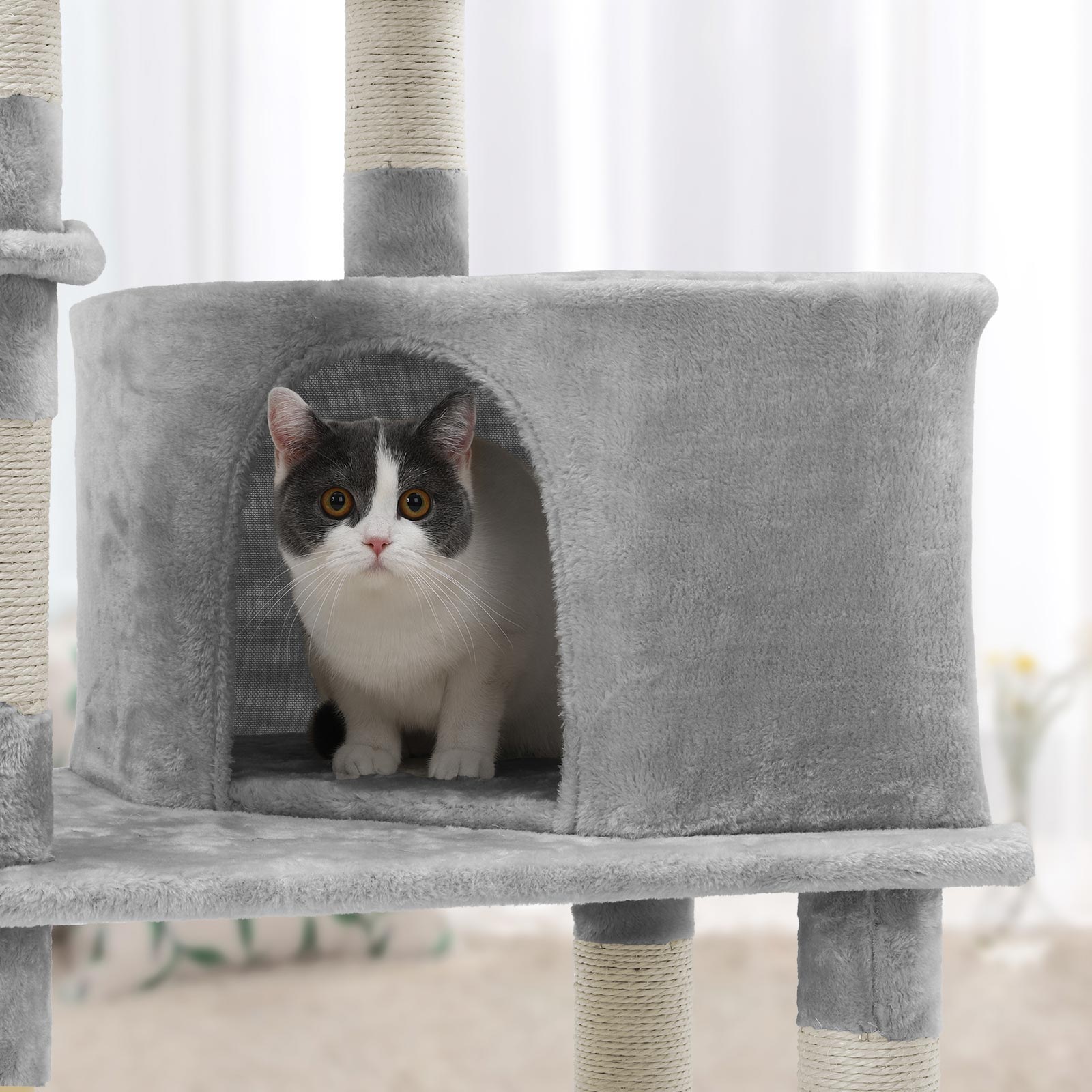 Cat House - Cat Toys - Cat Tree - Light Grey