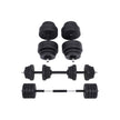 Hantelset – justerbara hantlar – 20 kg / 30 kg – svart