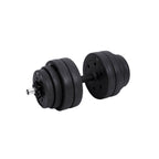 Halkerset - justerbara hantlar - 20 kg / 30 kg - plast med stålrör