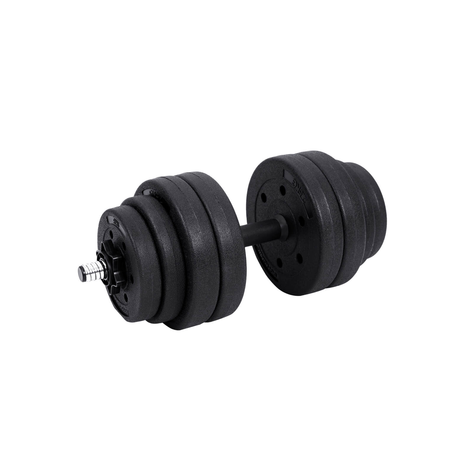 Halkerset - justerbara hantlar - 20 kg / 30 kg - plast med stålrör