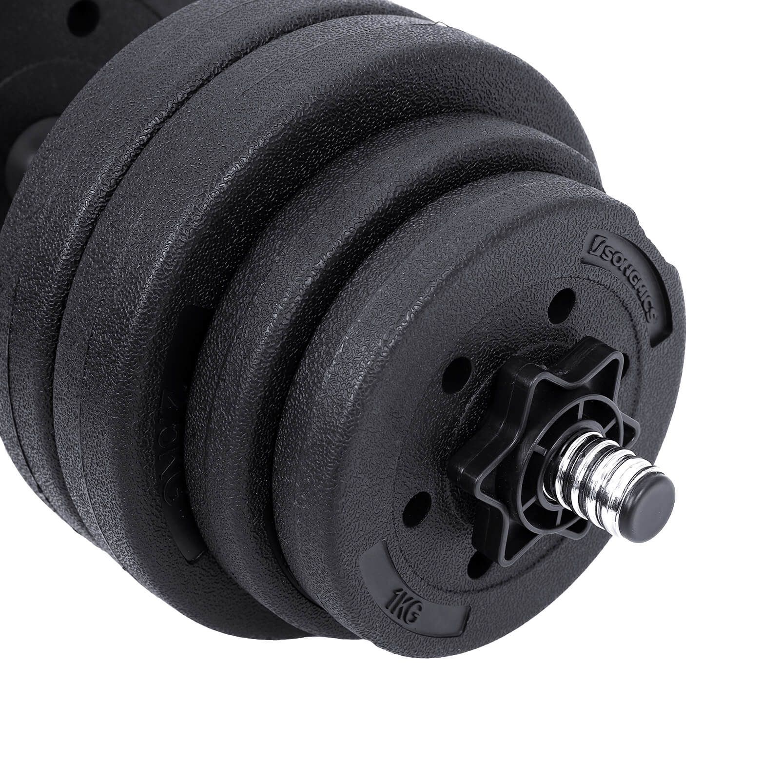Hantelset – justerbara hantlar – 20 kg / 30 kg – svart
